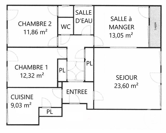 Appartement F4 à louer MEUDON