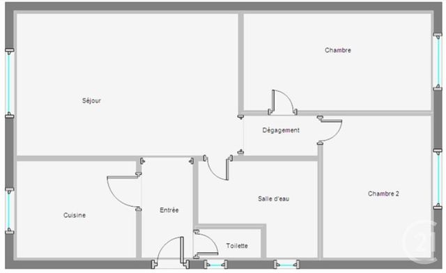 Appartement F3 à louer - 3 pièces - 57.48 m2 - MEUDON - 92 - ILE-DE-FRANCE - Century 21 Agence Du Château