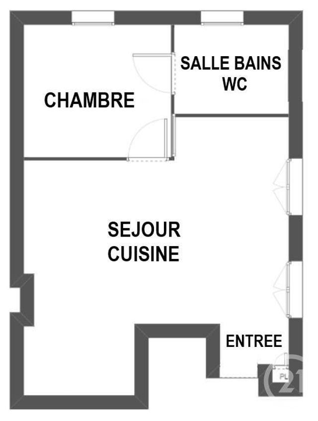 Appartement F2 à louer - 2 pièces - 38.1 m2 - MEUDON - 92 - ILE-DE-FRANCE - Century 21 Agence Du Château
